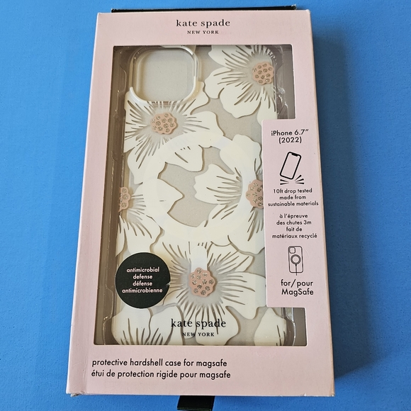 iPhone 14 Plus - Kate Spade NY Case for MagSafe (HOLLYHOCK FLORAL) - Picture 1 of 6